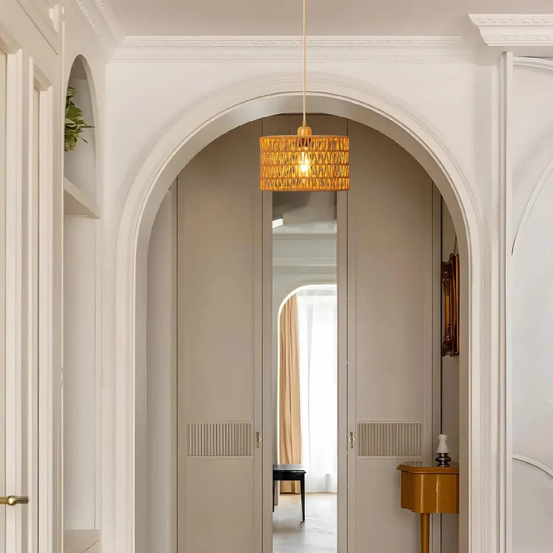NaturaRattan Hängelampe – Handgeflochtene Eleganz für Ihr Zuhause-Leuchtezauber