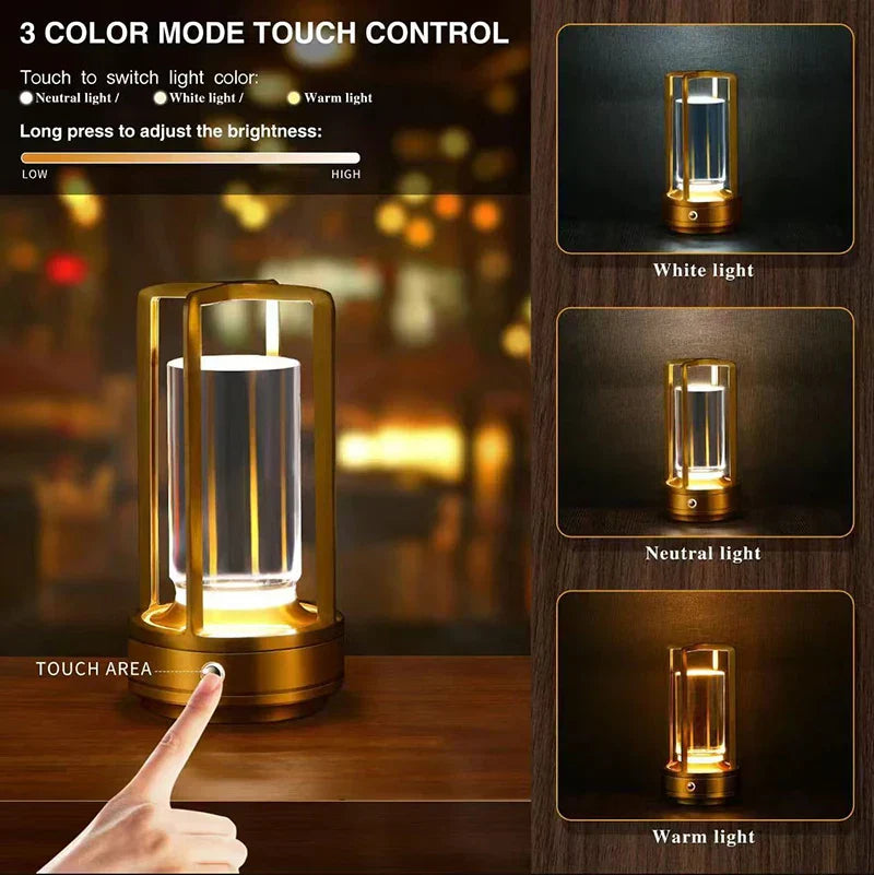 LumiCrystal Touch LED Kristall Tischlampe-Leuchtezauber