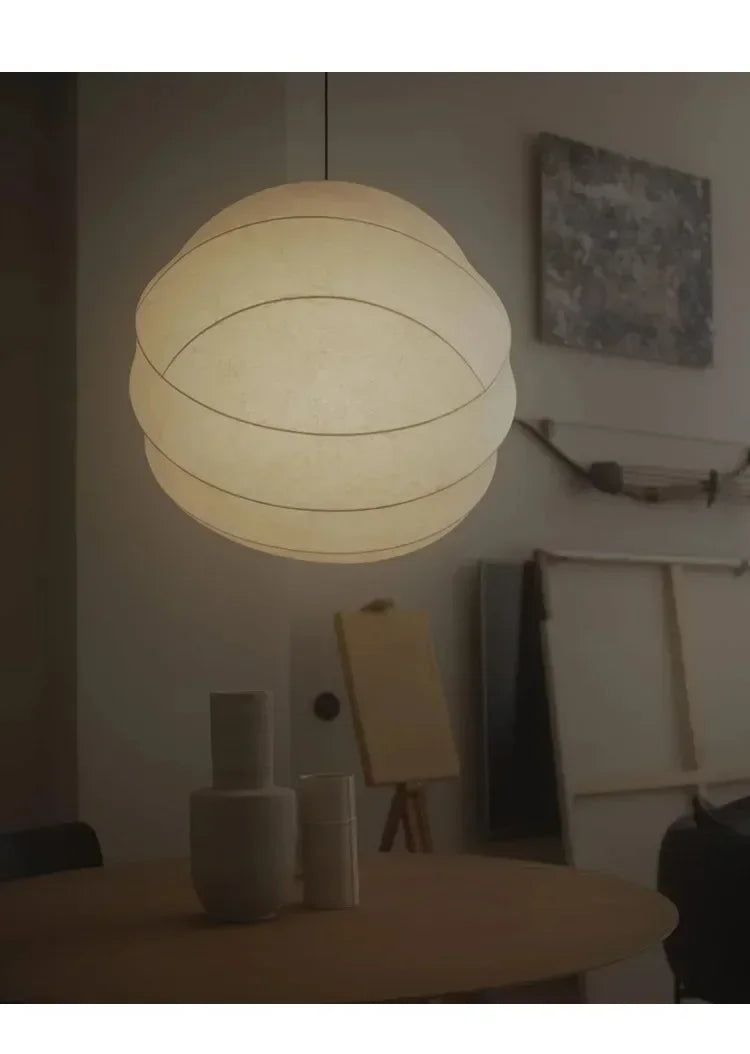 Noguchi Wabi Sphere – Japanische Papier-Hängeleuchte im Wabi-Sabi Stil