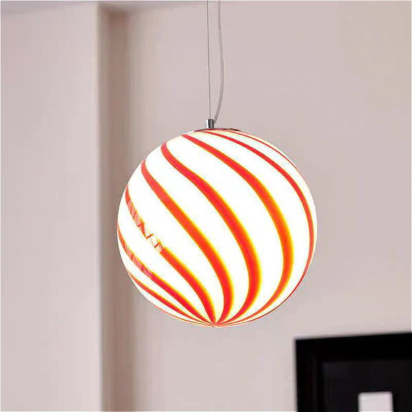 Bunte Glas-Kugel Pendelleuchte