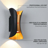 Nordluxo LED Wandleuchte Modern – IP65 Wasserdicht | Für Innen & Außen-Leuchtezauber