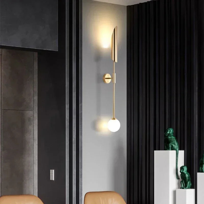 LustraVogue Aura – Moderne Luxus-Wandleuchte mit Glas-Schirm