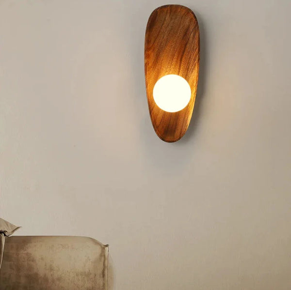 Wandleuchte aus natürlichem Holz, geeignet für jeden Raum-Leuchtezauber