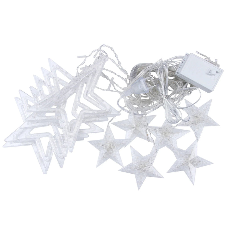 SternGlanz 3,5M LED Sternenvorhang – 138 LED Lichterkette Weihnachtsbeleuchtung