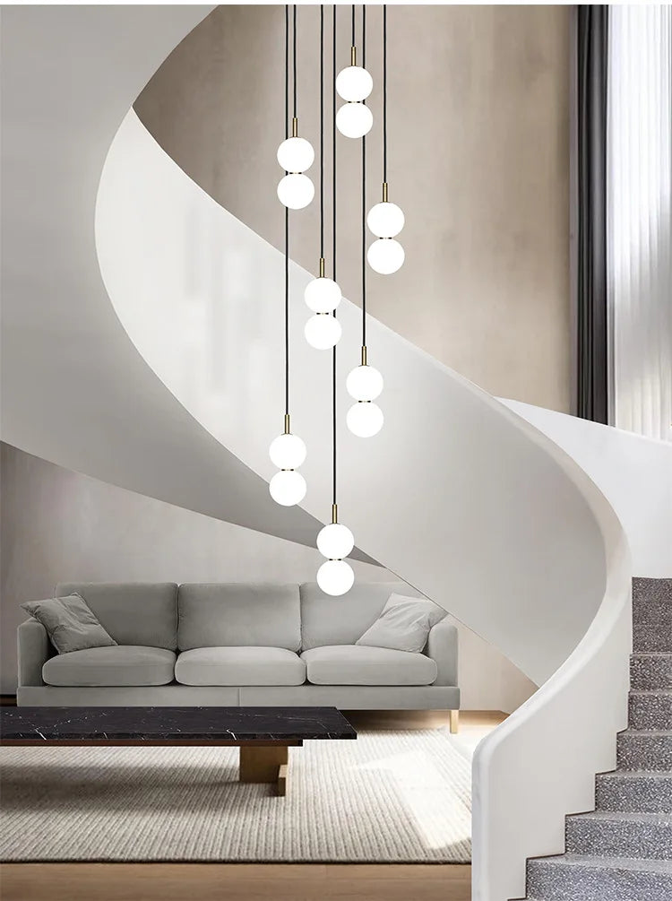 NordLume DuoSphere – Skandinavische Doppelkugel-Pendelleuchte