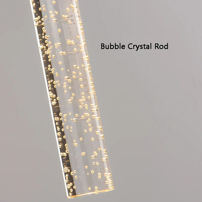LumiGlas – Luxuriöse LED-Wandleuchte mit Kristall-Bubble-Stab-Leuchtezauber