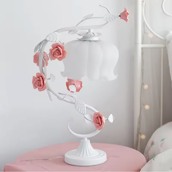 RosaGlo - Stilvolle überdachte Rosenlampe-Leuchtezauber