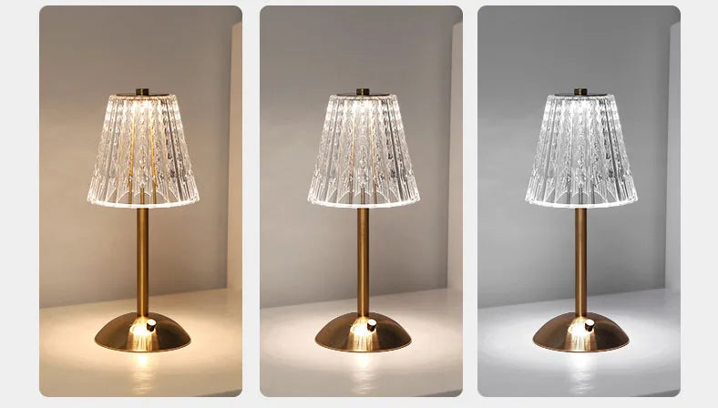 Aurora CrystalTouch – Klassische Kristall-LED-Tischlampe mit Touchbedienung-Leuchtezauber