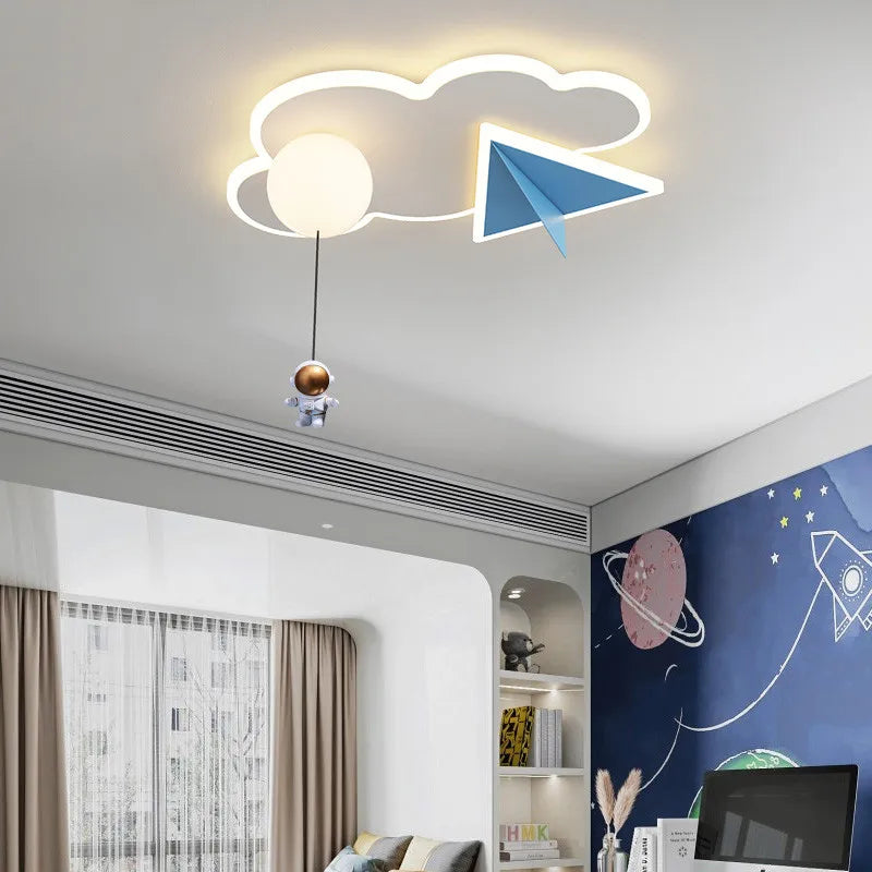 CosmoGlow LED Astronauten Wolken-Deckenleuchte-Leuchtezauber