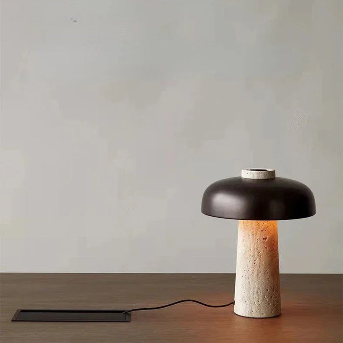Natural Travertine Tischlampe-Leuchtezauber