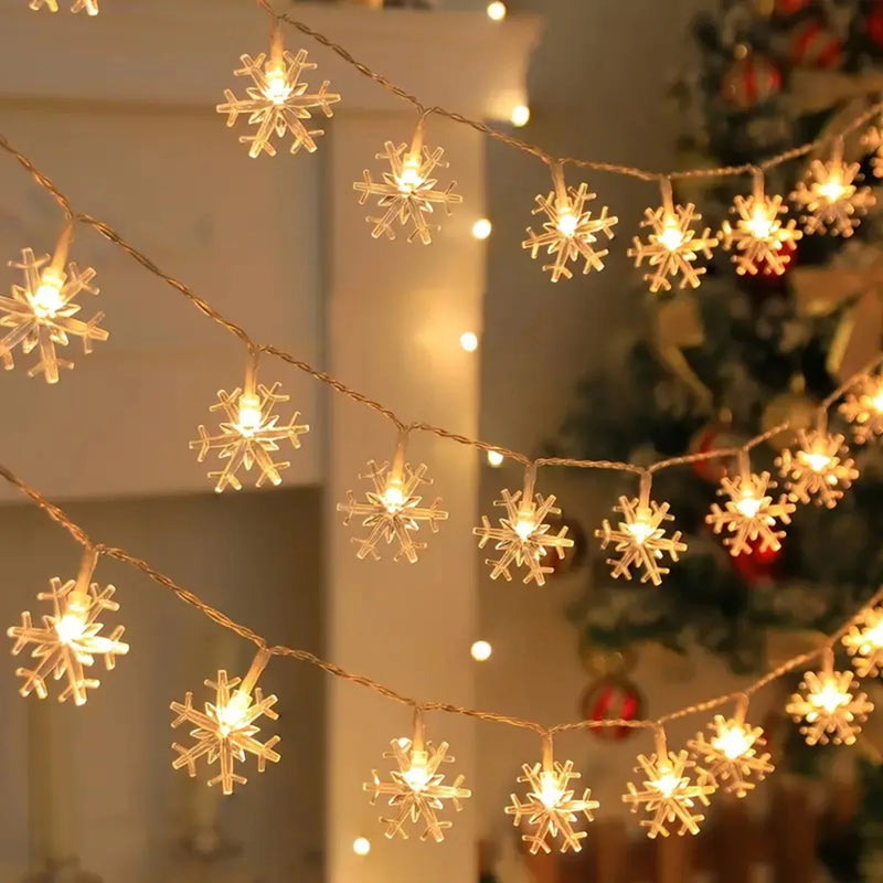 FrostLume LED Schneeflocken-Lichterkette