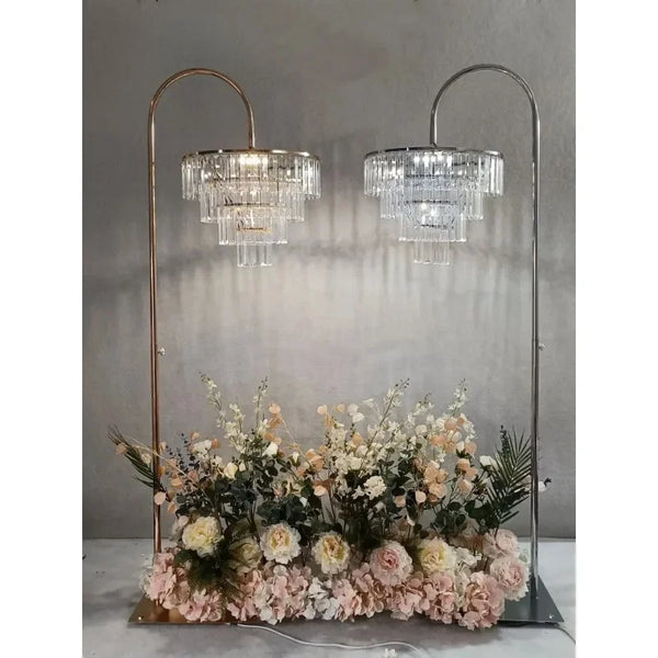 LumiÉclat Kristall-Blumenvase & LED-Kerzenleuchter – Edle Tischdeko für Hochzeit, Party & Zuhause-Leuchtezauber