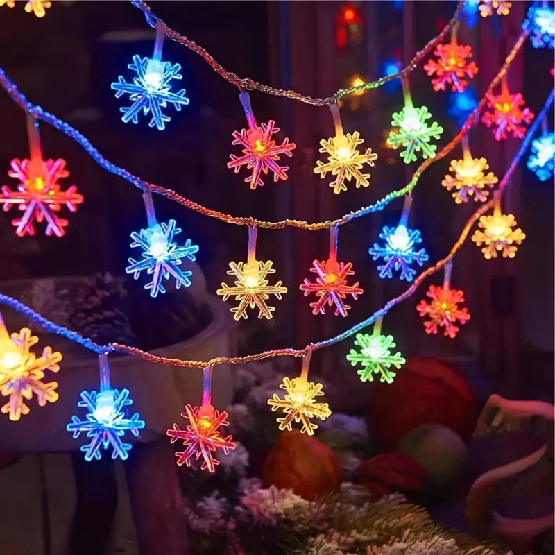 FrostLume LED Schneeflocken-Lichterkette