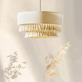 SabiGlow – Boho Wabi Sabi Stoff-Hängelampe-Leuchtezauber