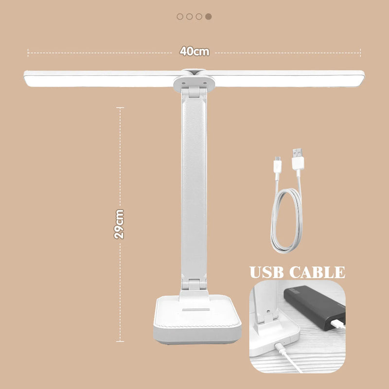 LumoFlex – Wiederaufladbare Faltbare LED-Schreibtischlampe mit Touch-Steuerung & Augenschutz-Leuchtezauber