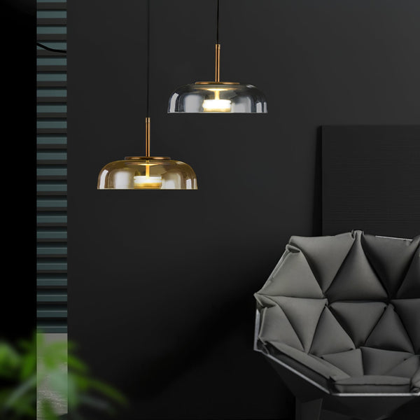 Moderne Solara-Pendelleuchte aus Glas-Leuchtezauber