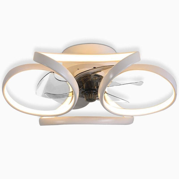 Moderner LED-Deckenventilator „Flower“ mit Fernbedienung und Deckenleuchte-Leuchtezauber