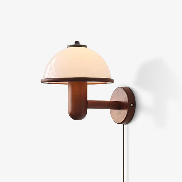 Pilz-Wandlampe aus Holz-Leuchtezauber