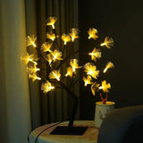 Weiß Birke Fiberglas Blume Baum Licht-Leuchtezauber