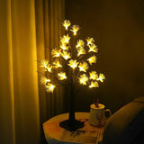 Weiß Birke Fiberglas Blume Baum Licht-Leuchtezauber