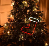 Magisches Weihnachts-Neonlicht – Rentier, Strumpf & Baum – LED