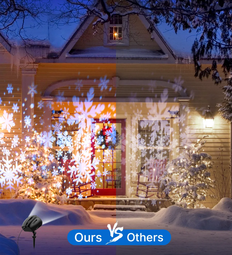 SNOWGLOW – LED Schneefall Projektor mit Doppelkopf