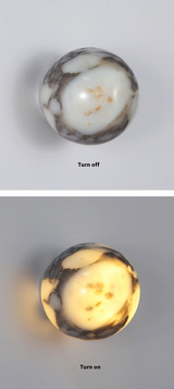 Luxuriöse Kugel-Marmor Wandleuchte