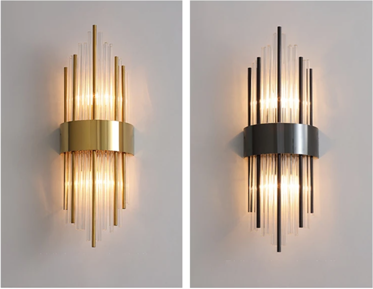 AuriLux Nordic Kristall-Wandleuchte-Leuchtezauber