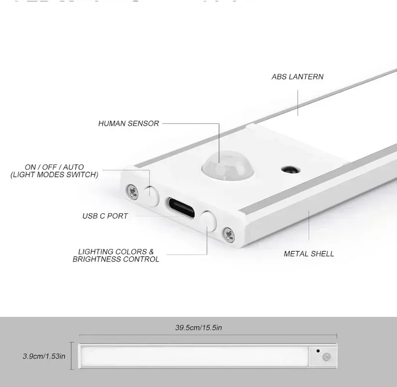 LumiTrack – Kabelloses LED Nachtlicht mit Bewegungssensor & USB-Aufladung-Leuchtezauber