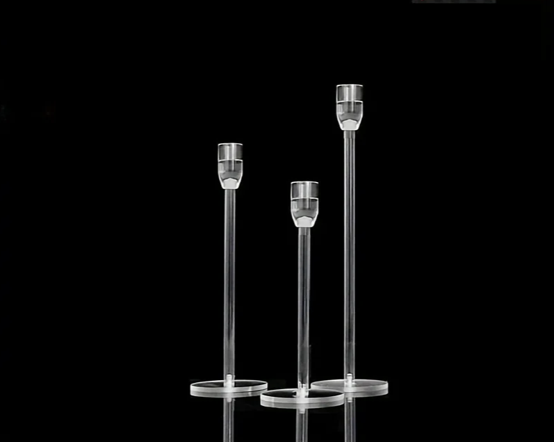 LumenAcry Acryl-Kerzenhalter Set (3-teilig)-Leuchtezauber