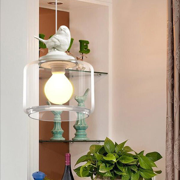 Vogel-Hängelampe für das Wohnzimmer-Leuchtezauber