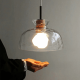 Minimalistische Art Ripple Glas-Hängelampe-Leuchtezauber