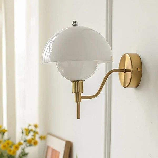 Wandleuchte Pilz in Creme Farbe-Leuchtezauber