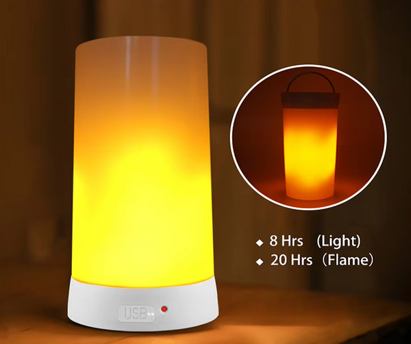 FLAMO USB Wiederaufladbare LED Flammenlampe-Leuchtezauber