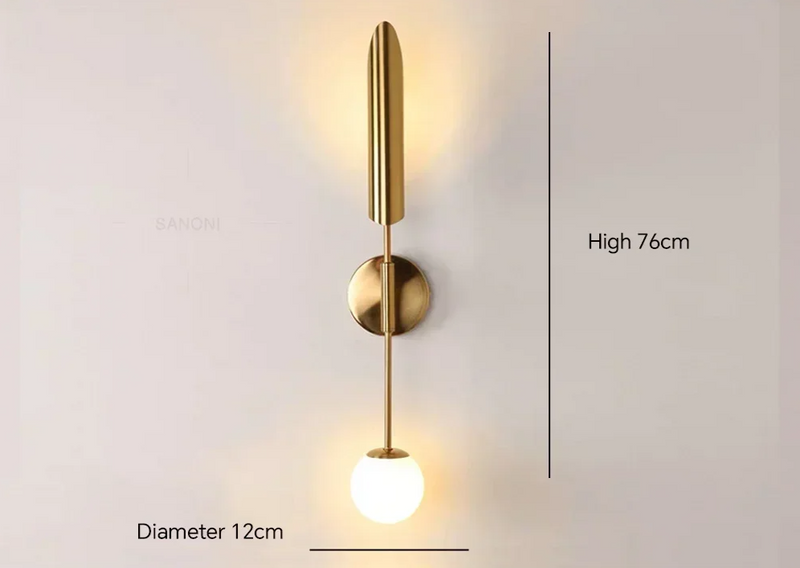 LustraVogue Aura – Moderne Luxus-Wandleuchte mit Glas-Schirm