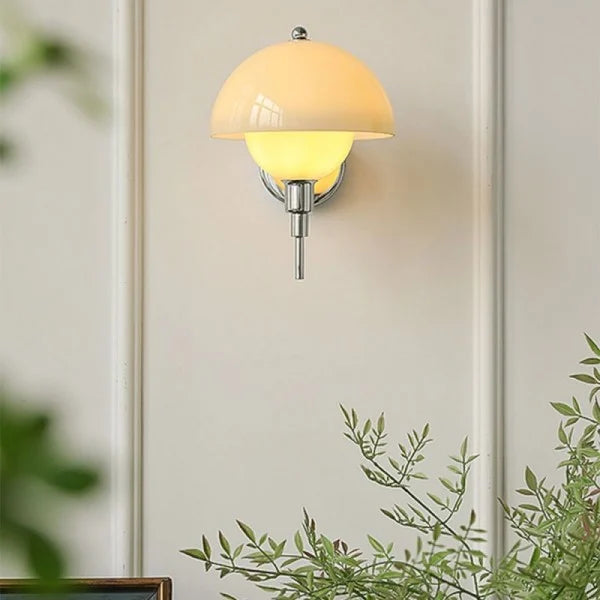 Wandleuchte Pilz in Creme Farbe-Leuchtezauber