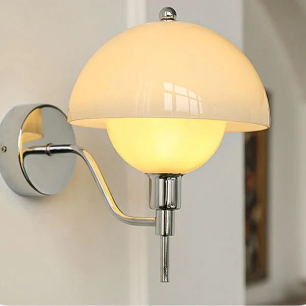 Wandleuchte Pilz in Creme Farbe-Leuchtezauber