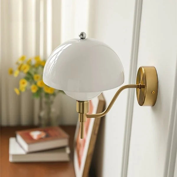 Wandleuchte Pilz in Creme Farbe-Leuchtezauber