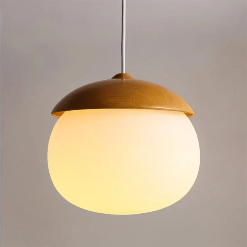 Moderne Hängelampe aus Castanea-Glas-Leuchtezauber