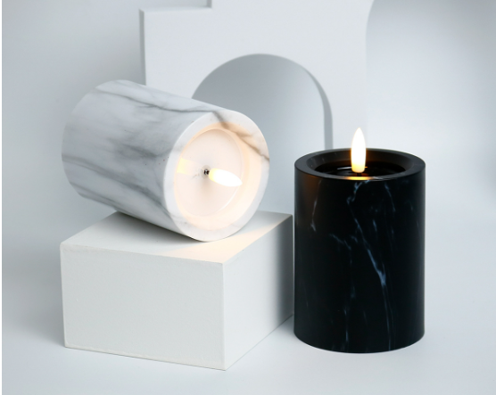 Candlylight | 3er Set LED Marble Kerzenlichter-Leuchtezauber