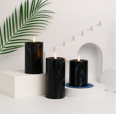 Candlylight | 3er Set LED Marble Kerzenlichter-Leuchtezauber