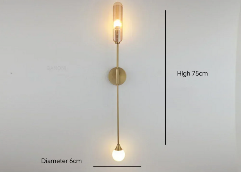LustraVogue Aura – Moderne Luxus-Wandleuchte mit Glas-Schirm