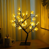 Weiß Birke Fiberglas Blume Baum Licht-Leuchtezauber