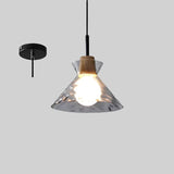 Minimalistische Art Ripple Glas-Hängelampe-Leuchtezauber
