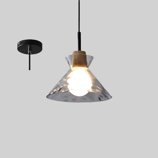 Minimalistische Art Ripple Glas-Hängelampe-Leuchtezauber