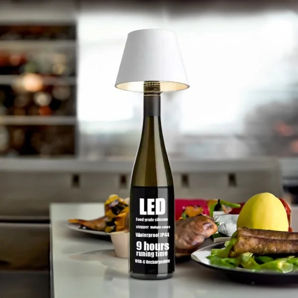 DIY Wiederaufladbare Weinflaschen-Tischlampe-Leuchtezauber