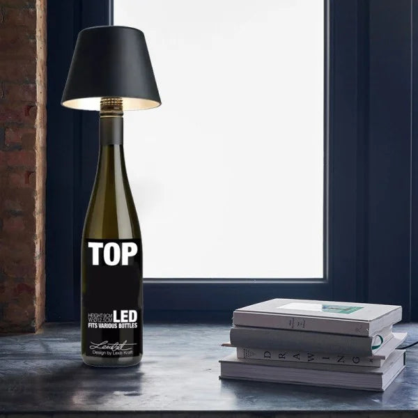DIY Wiederaufladbare Weinflaschen-Tischlampe-Leuchtezauber