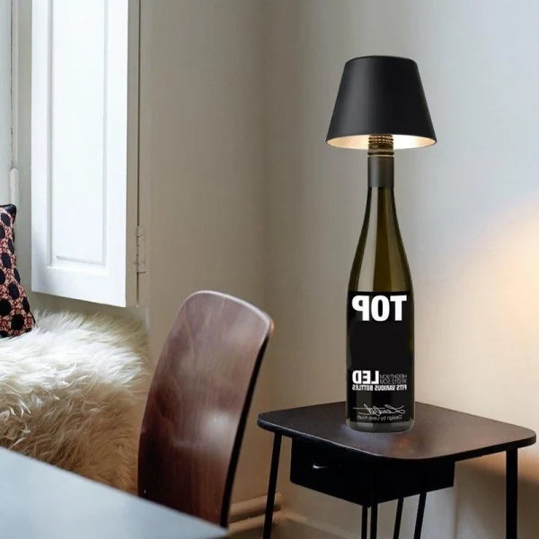 DIY Wiederaufladbare Weinflaschen-Tischlampe-Leuchtezauber