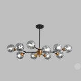 Moderner Kronleuchter aus Geblasenem Glas-Leuchtezauber