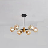 Moderner Kronleuchter aus Geblasenem Glas-Leuchtezauber